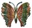 Gold Butterfly Pendant made with carved Ocean Jasper & Diamonds