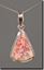 Regency Rose Plume Agate Silver Pendant