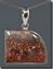 Prudent Man Plume Agate Silver Pendant