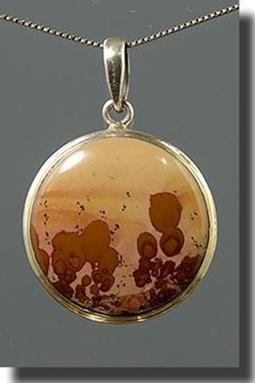 Owyhee Chinese Dendritic Picture Jasper Silver Pendant