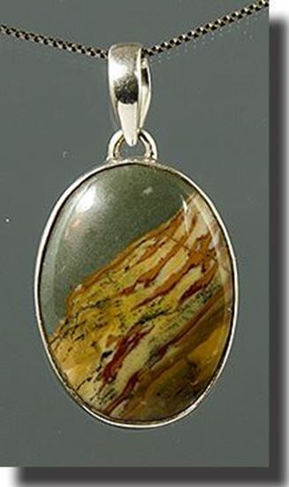 Owyhee LED Picture Jasper Silver Pendant