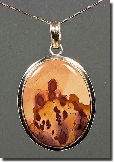 Owyhee Chinese Dendriric Picture Jasper Silver Pendant