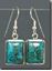 Rectangle Chrysocolla Silver Earrings