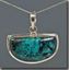 Chrysocolla Silver Pendant