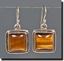 Tiger Eye Silver Earrings