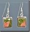 Unakite Silver Earrings