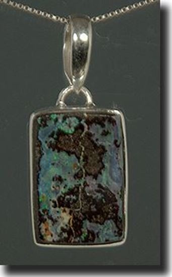Boulder Matrix Opal Silver Pendant