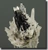 Rare Mineral Specimen Hubnerite on Quartz Peru