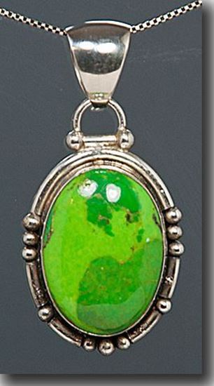 Dyed Green Turquoise Pendant