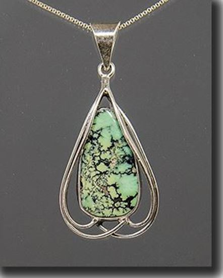 Silver Pendant set with the gemstone Variquoise